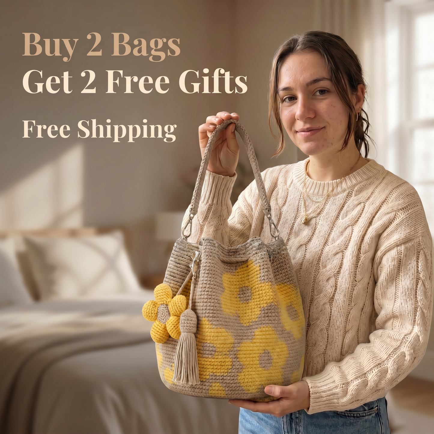 Mila Crochet Flower Bag