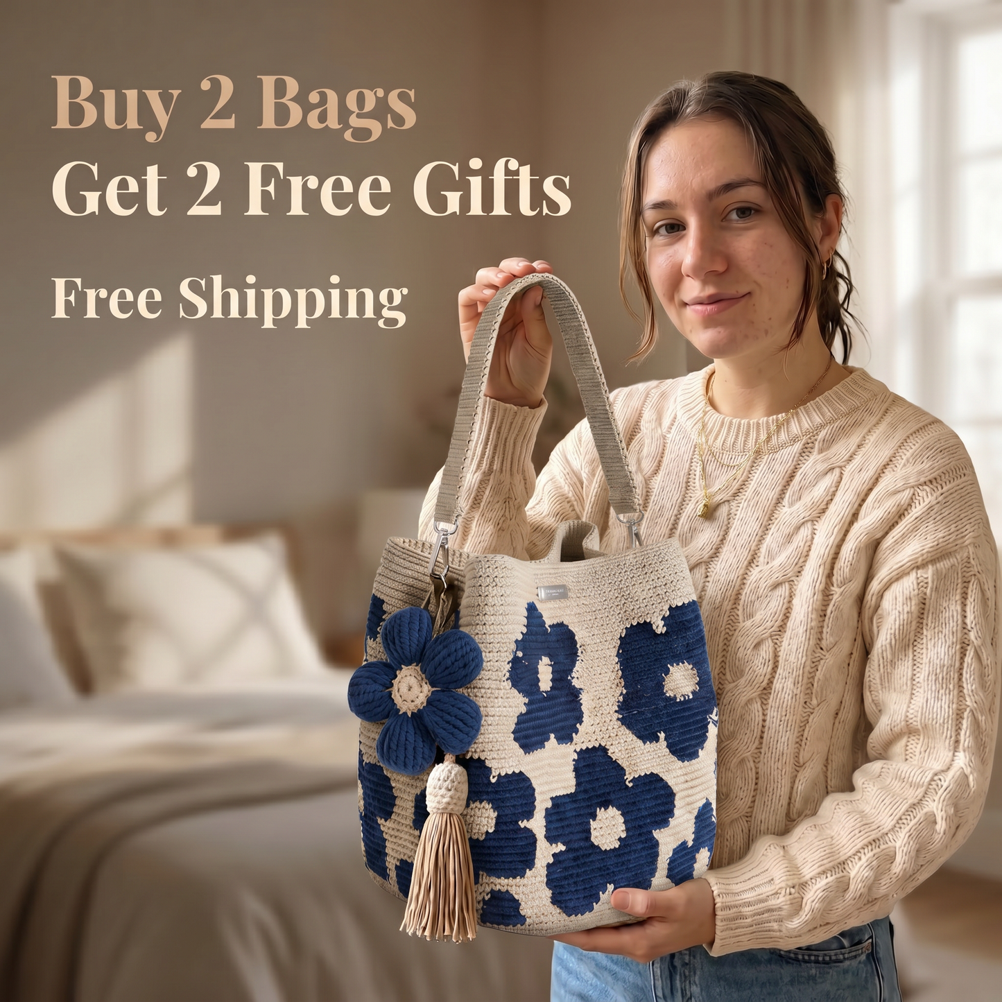Mila Crochet Flower Bag