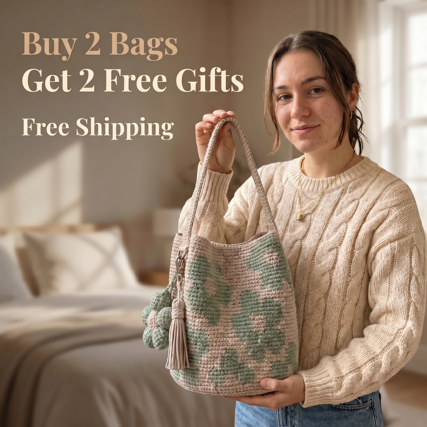 Mila Crochet Flower Bag