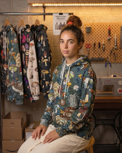 Hand Designed Mushroom Hoodies