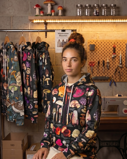 Hand Designed Mushroom Hoodies