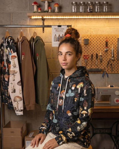 Hand Designed Mushroom Hoodies